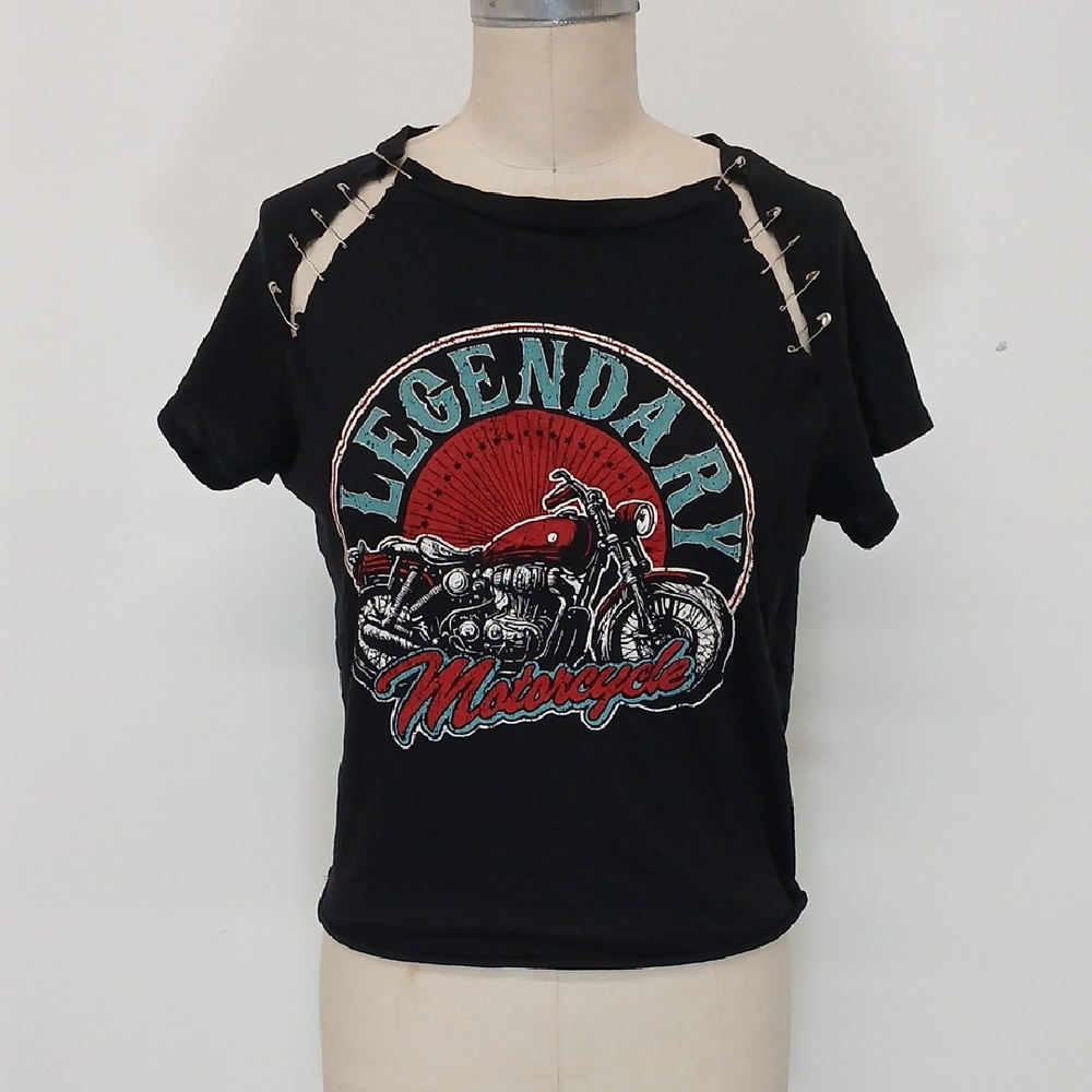 MadRag Legendary Motorcycle Cropped T-Shirt Size 2X